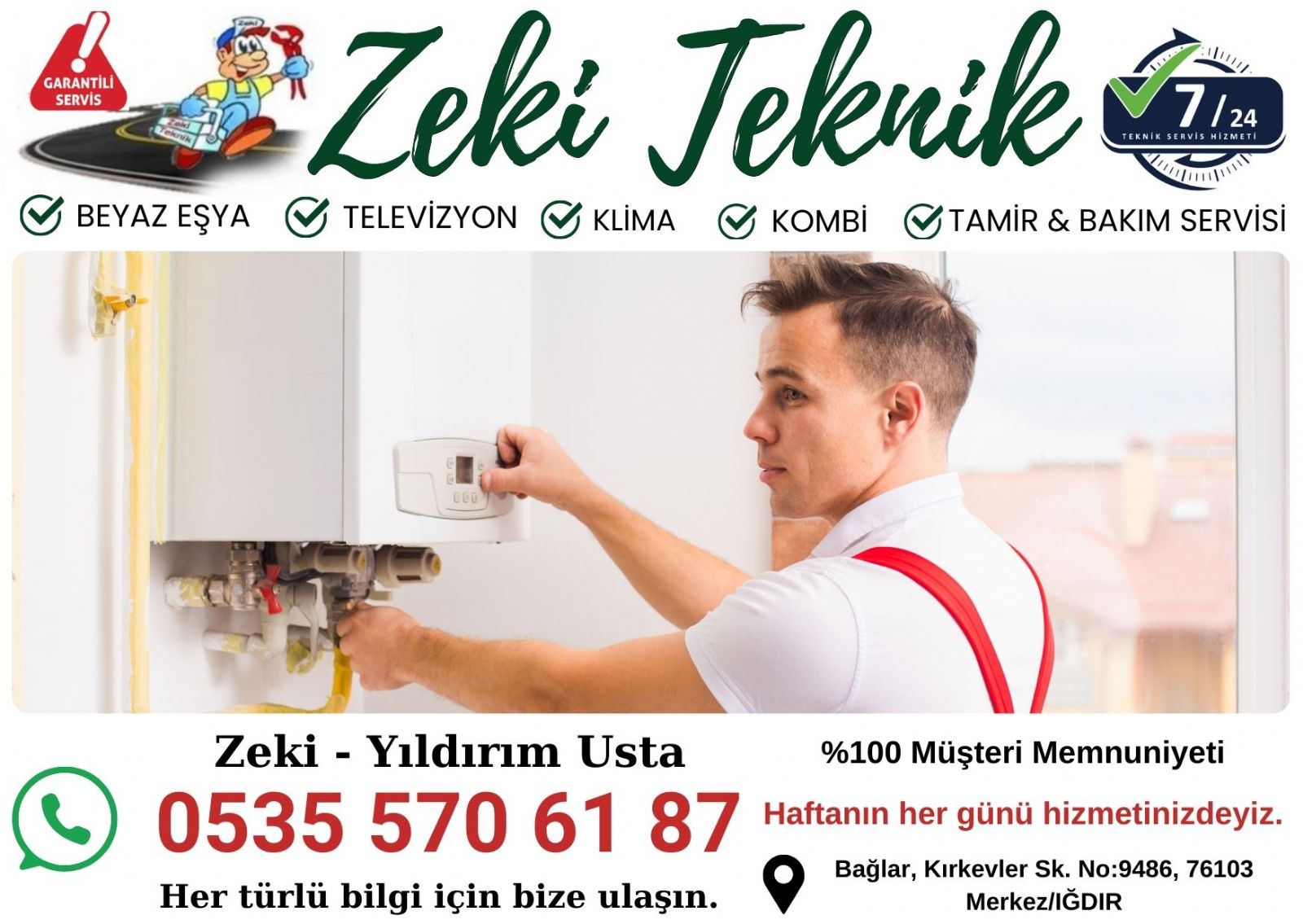 Iğdır Kombi Bakım Ücreti